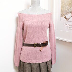 Dusty Pink Off the Shoulder Sweater 🌸 REVAMPED